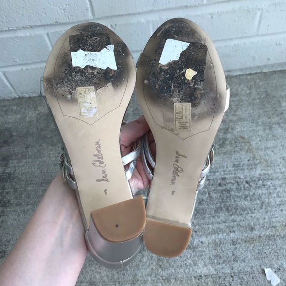 Sam Edelman Tammie Silver Ankle Strap Sandals - Picture 8 of 12